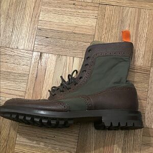 Rugged Brown and Green Men's Boots